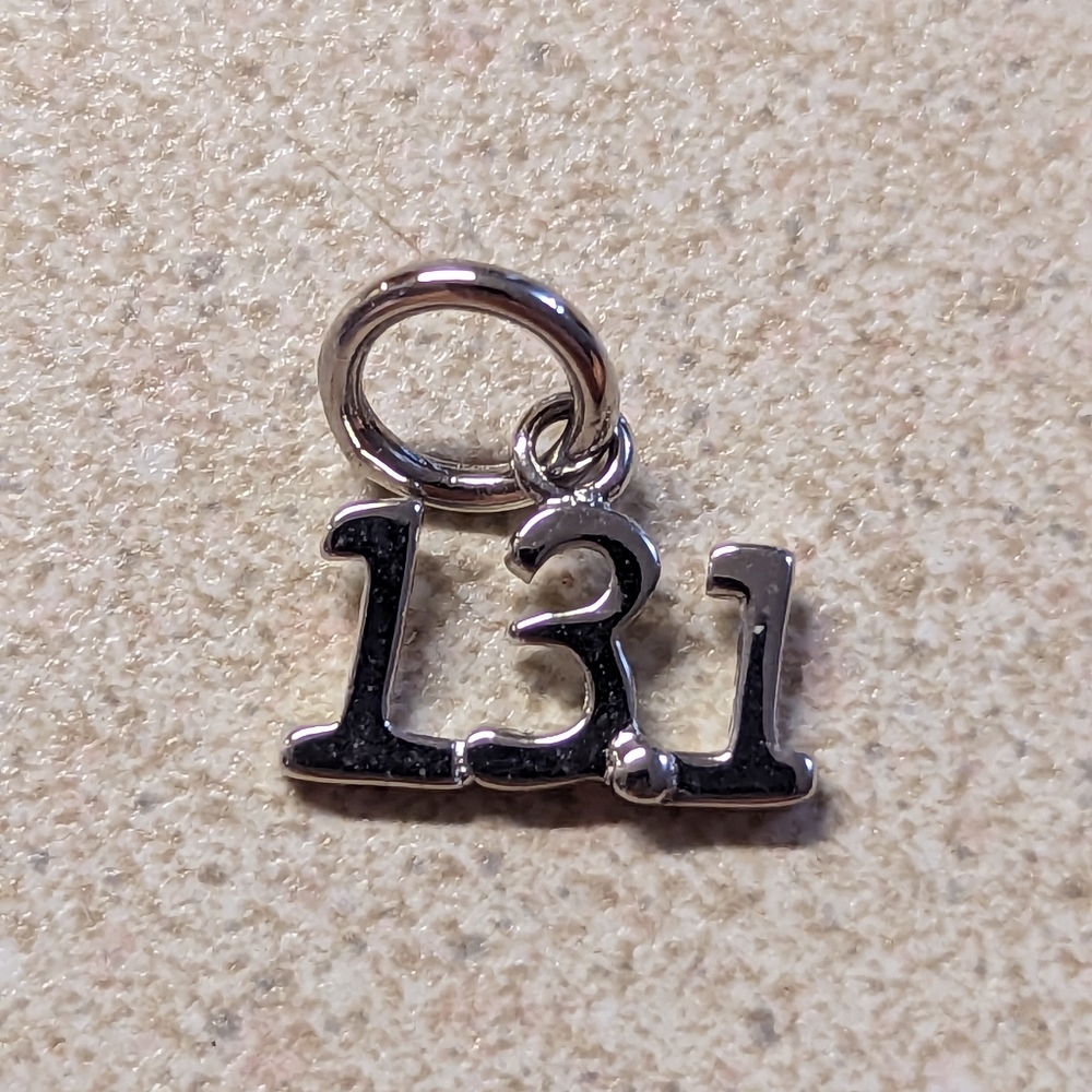 Half marathon 13.1 sterling silver floating charm